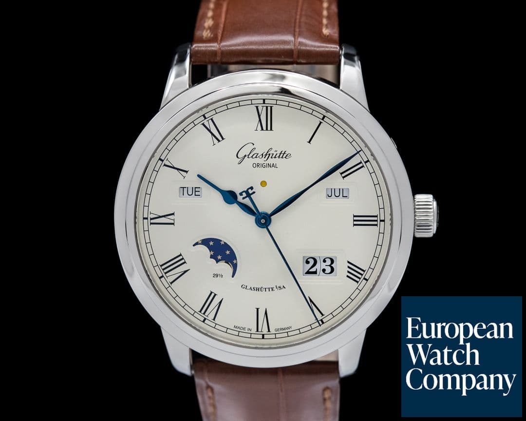 Image of Glashutte Original Senator Perpetual Calendar SS White Dial