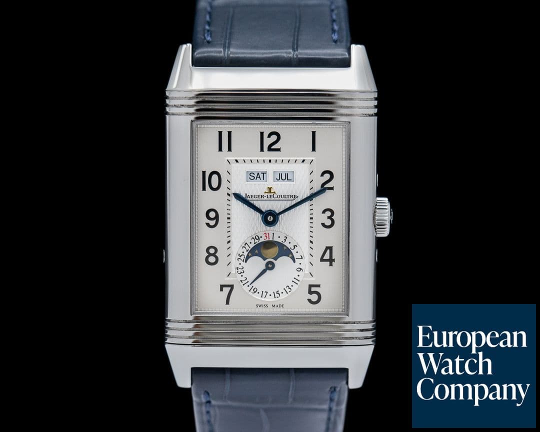 Image of Jaeger LeCoultre Grande Reverso Calendar SS Silver Dial Deployant