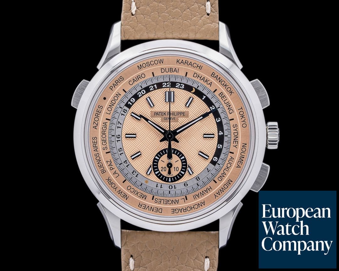 Image of Patek Philippe World Time 5935A Chronograph SS Salmon Dial