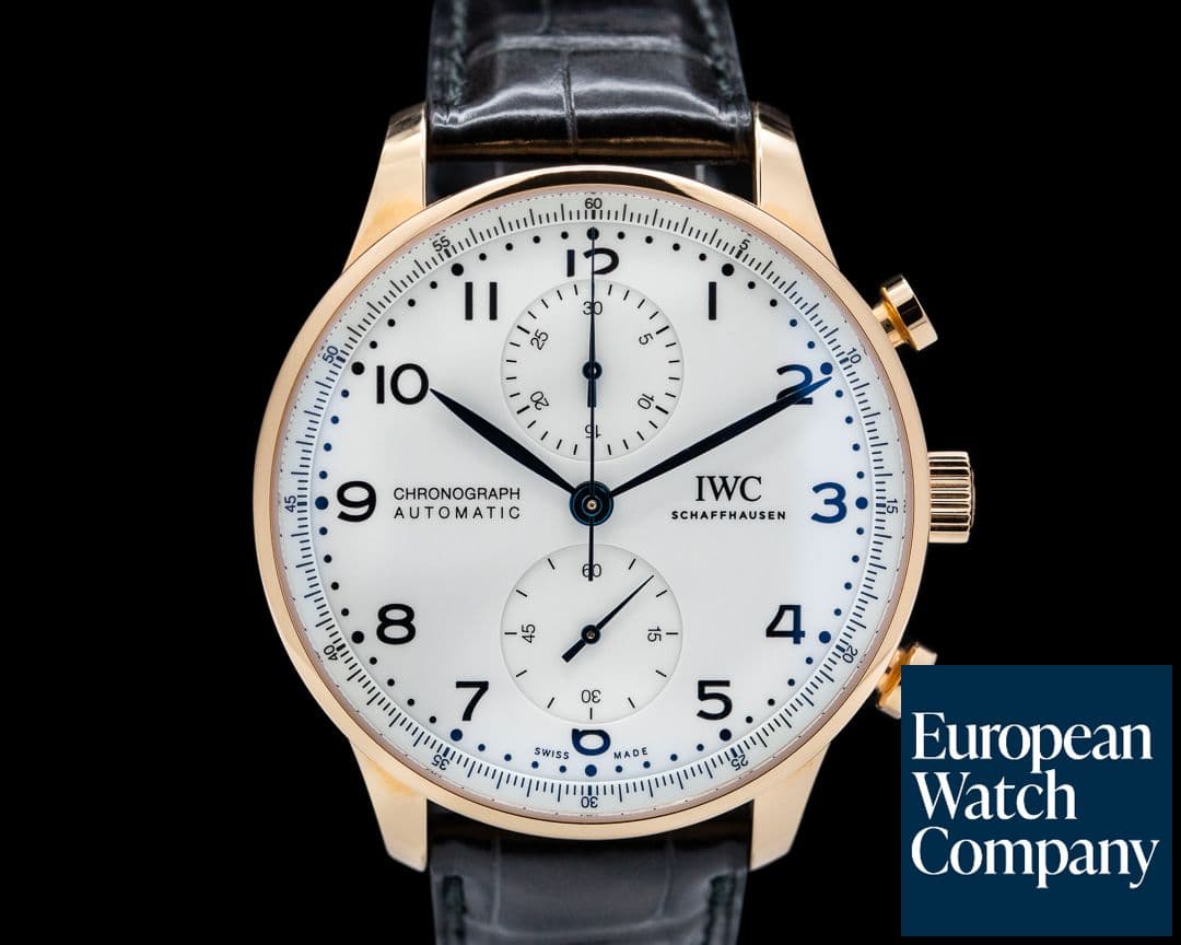 Image of IWC Portugieser Chronograph Edition 150 YEARS 18K Yellow Gold / White Dial