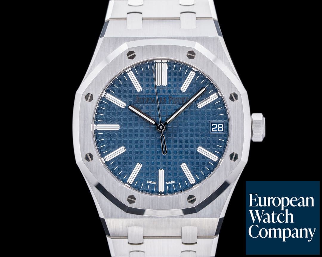 Image of Audemars Piguet Royal Oak "50th Anniversary" Blue Dial SS 15510st