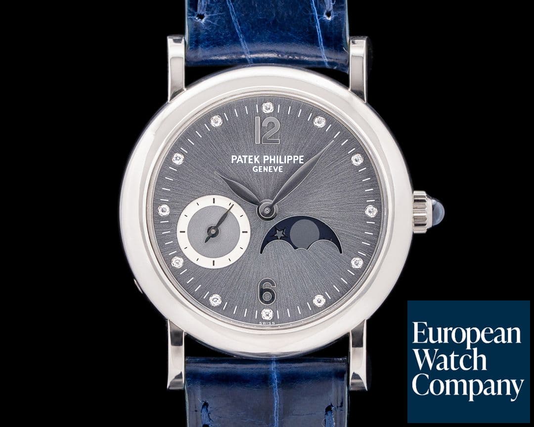 Image of Patek Philippe Calatrava Ladies 18k White Gold Moon Diamonds