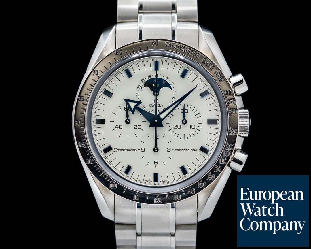 Image of Omega Speedmaster Professional Moon Phase White Dial SS / SS