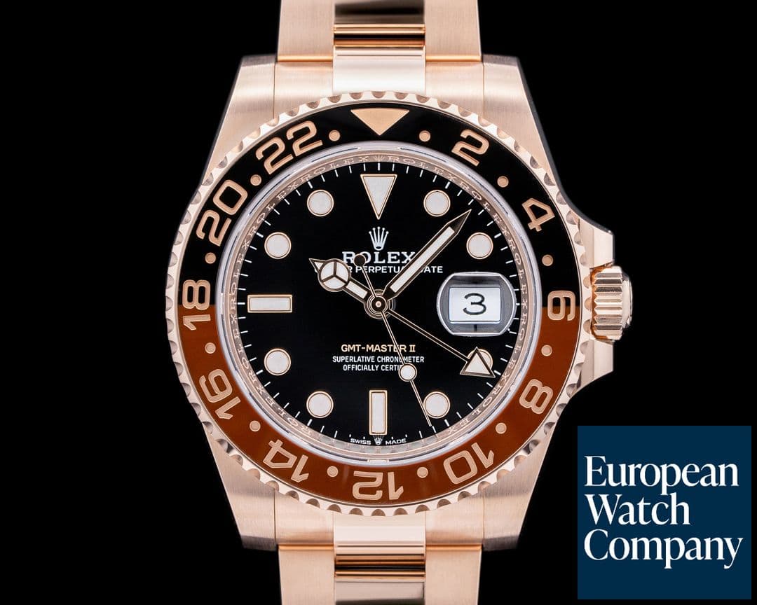 Image of Rolex GMT Master II 126715 18K Everose Ceramic Root Beer UNWORN