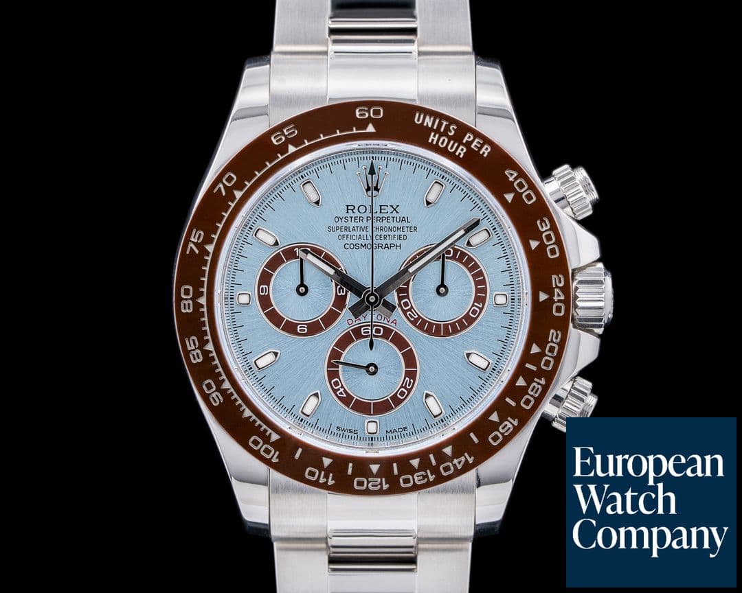 Image of Rolex Daytona 116506 Platinum Glacier Blue / Brown Ceramic 