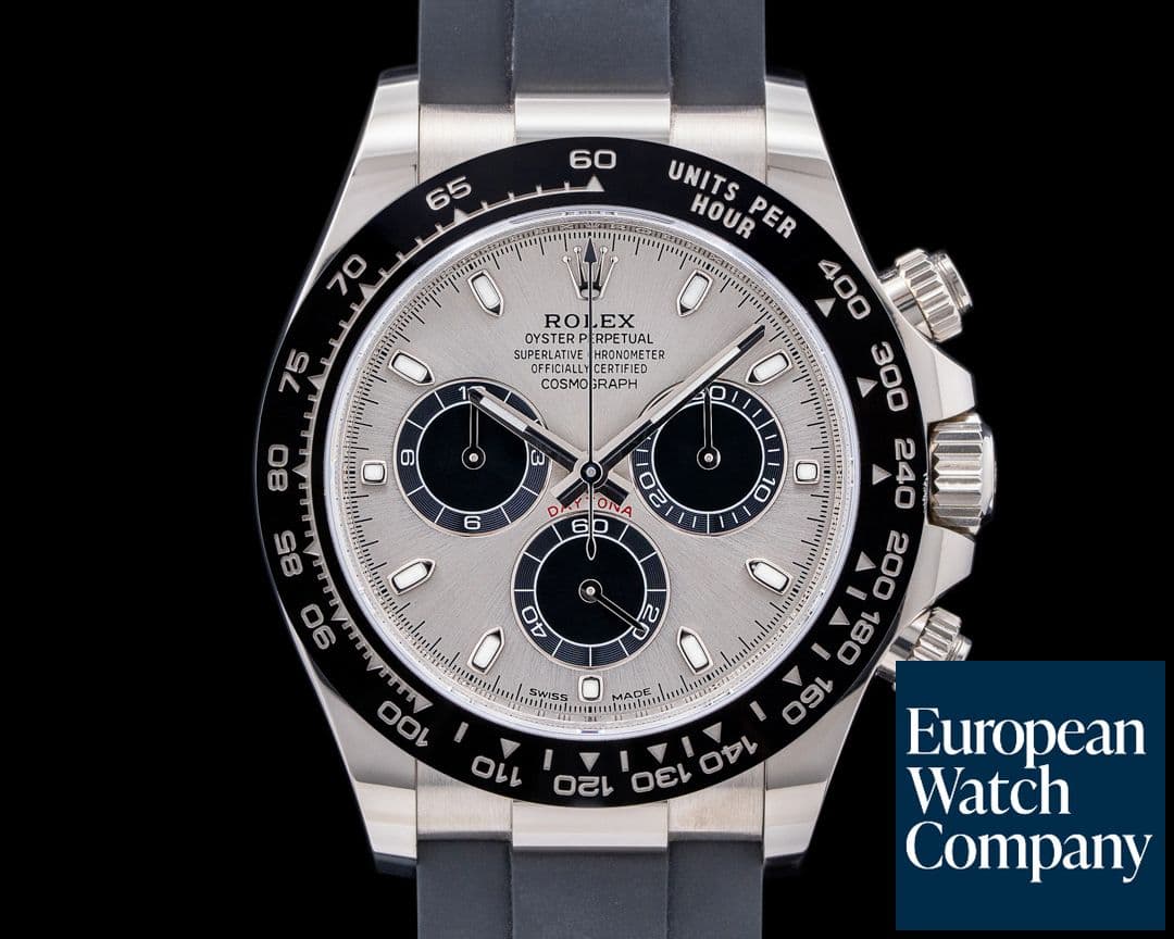 Image of Rolex Daytona 116519 18K White Gold Ceramic Oysterflex Silver Dial
