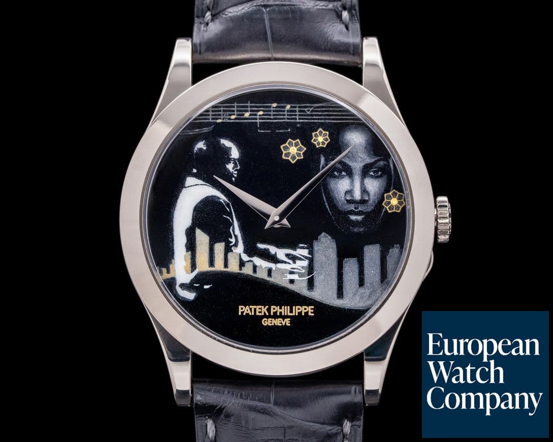 Image of Patek Philippe 5089G Rare Handcrafts Calatrava New York Jazz Edition Cloisonne Enamel 