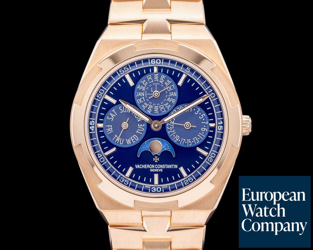 Image of Vacheron Constantin Overseas Perpetual Calendar Ultra-Thin 4300V Blue Dial 18k RG