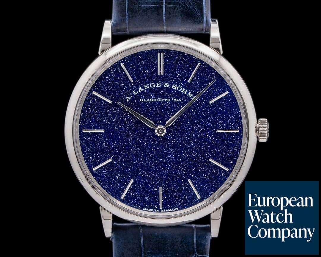 Image of A. Lange and Sohne Saxonia Thin Manual Wind Blue Gold-Flux Dial 
