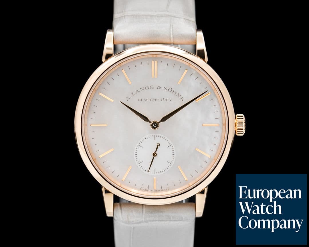 Image of A. Lange and Sohne Saxonia 219.043 Manual Wind 18K Rose Gold Mother of Pearl