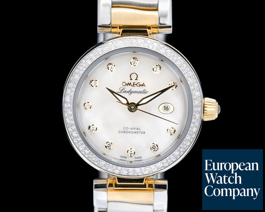 Image of Omega De Ville Ladymatic 18k YG / SS Diamond Bezel