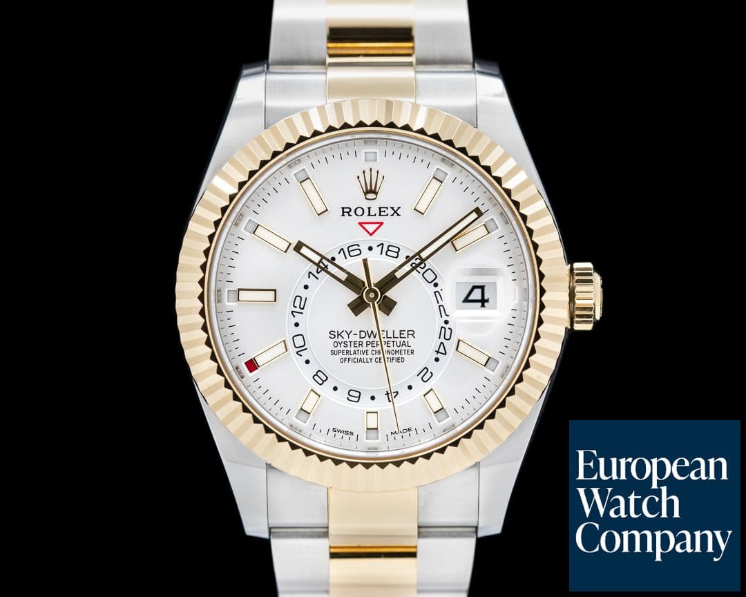 Image of Rolex Sky Dweller Steel & Yellow Gold White Dial/Oyster Bracelet