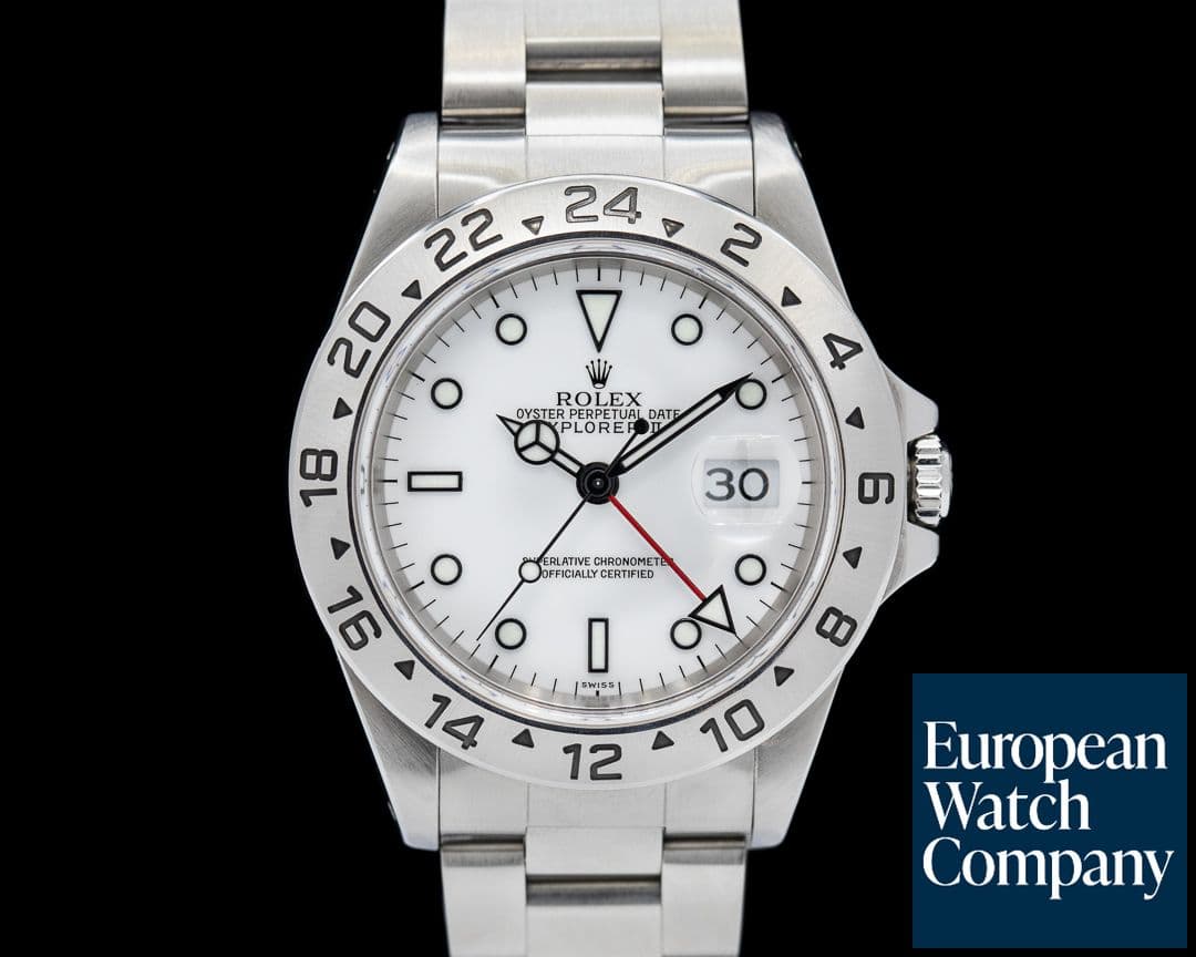 Image of Rolex Explorer II "Polar" 16570 White Dial SS "Swiss Only" VERY SHARP