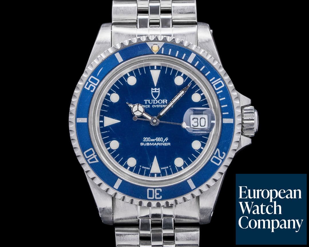 Image of Tudor Submariner 79090 Blue Dial SS c. 1992 NICE