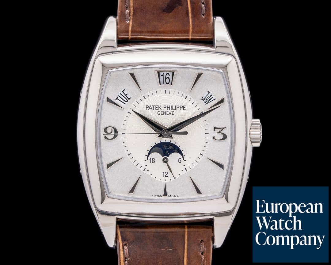 Image of Patek Philippe Gondolo Calendario 5135G 18K White Gold Silver Dial 