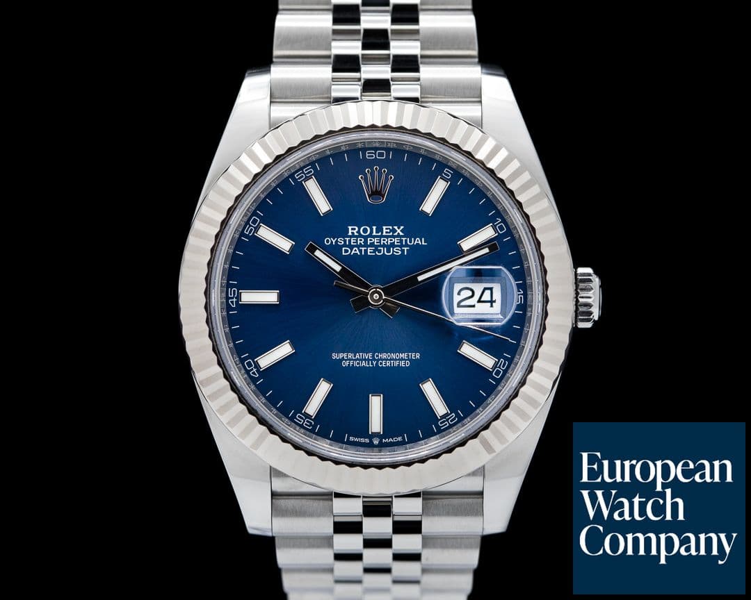 Image of Rolex Datejust 41 Blue Stick Dial SS/SS