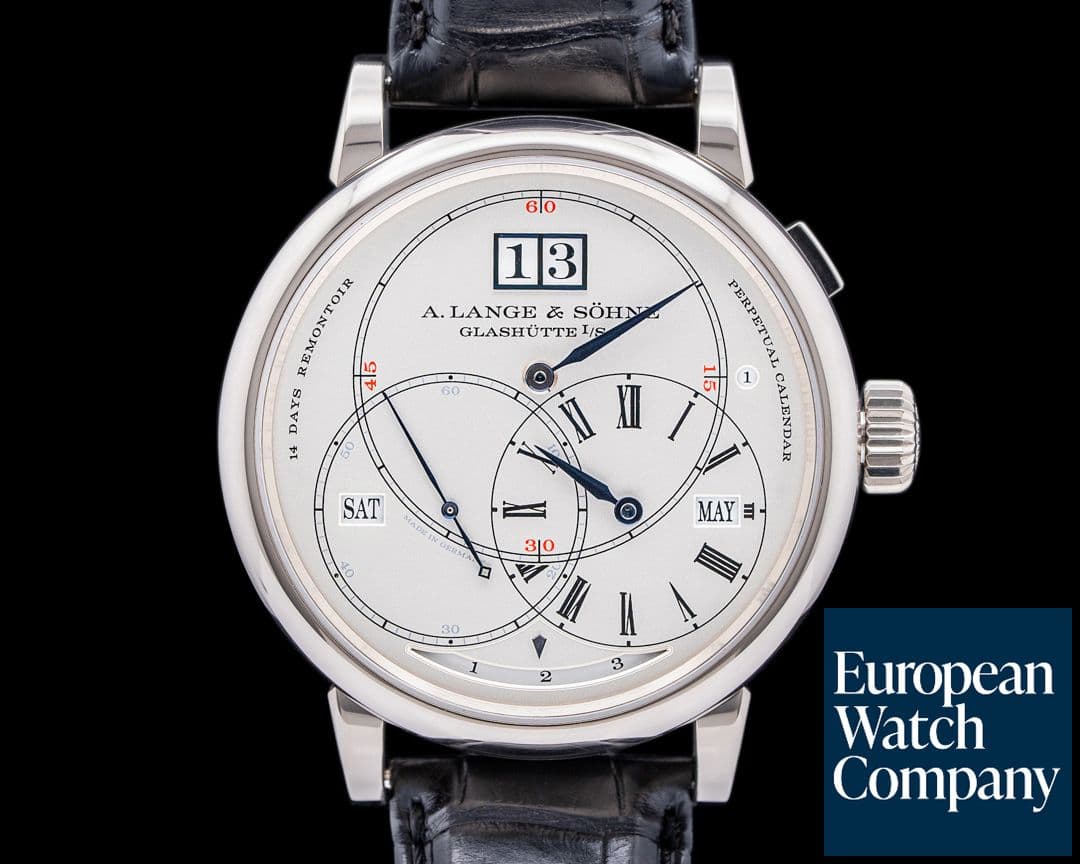 Image of A. Lange and Sohne Richard Lange Perpetual Calendar "TERRALUNA" 18K White Gold ALS SERVICED