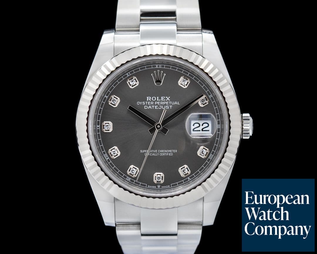 Image of Rolex Datejust 41 Dark Rhodium Dial DIAMONDS 2020