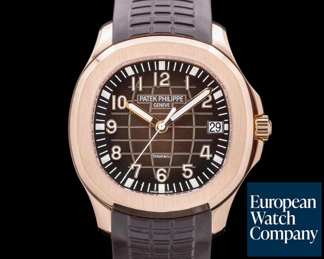 Image of Patek Philippe Aquanaut 5167R "TIFFANY & CO" 18K Rose Gold / Brown Dial 