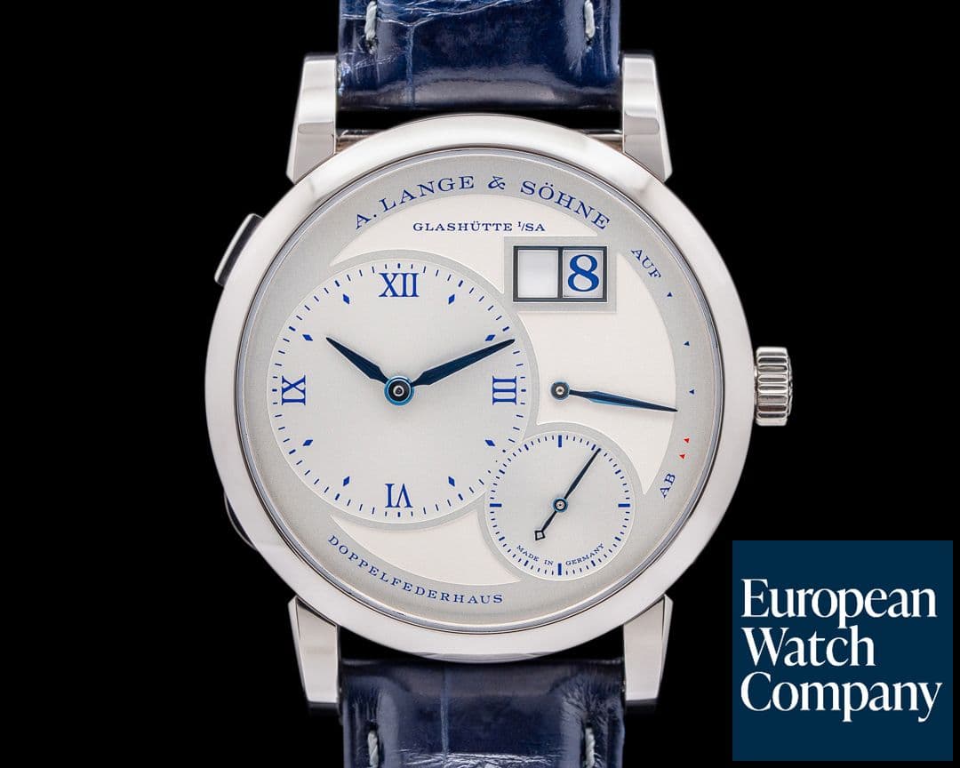 Image of A. Lange and Sohne Lange 1 25th Anniversary 191.066 18k WG Half Hunter LIMITED