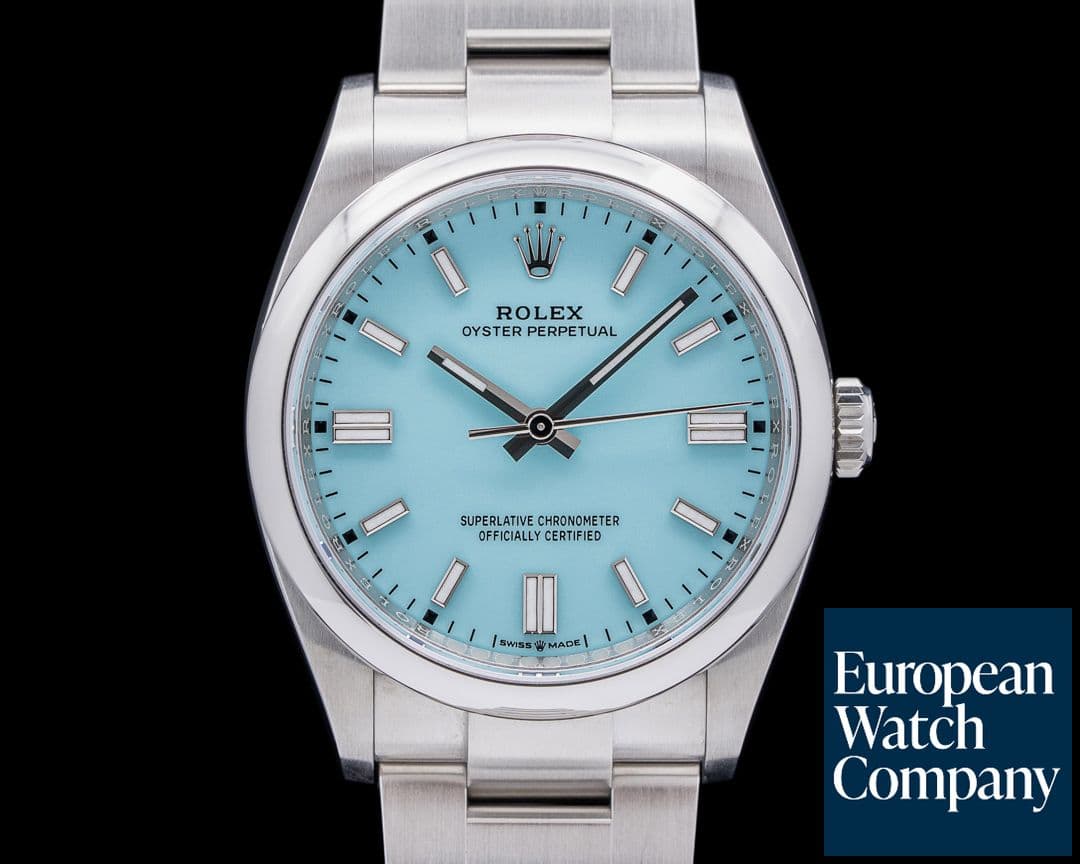 Image of Rolex Oyster Perpetual 126000 36MM SS TURQUOISE BLUE