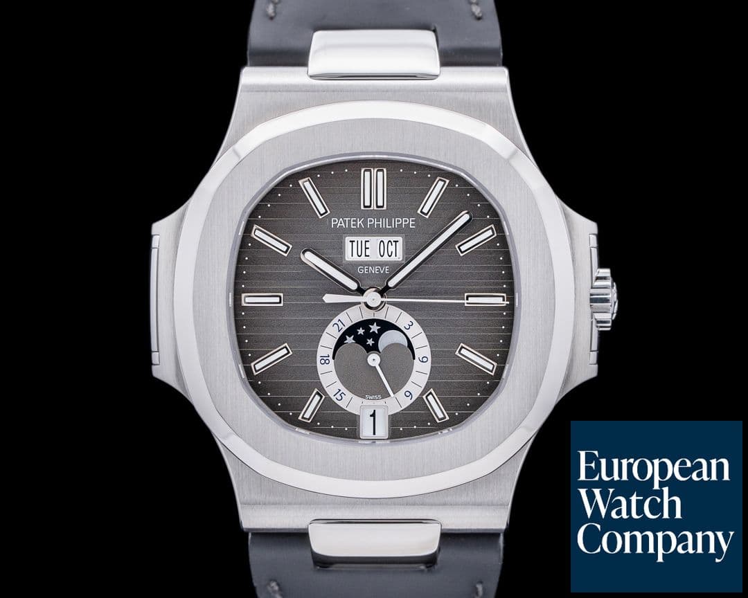 Image of Patek Philippe Nautilus Annual Calendar 5726 Moon SS Grey Dial 