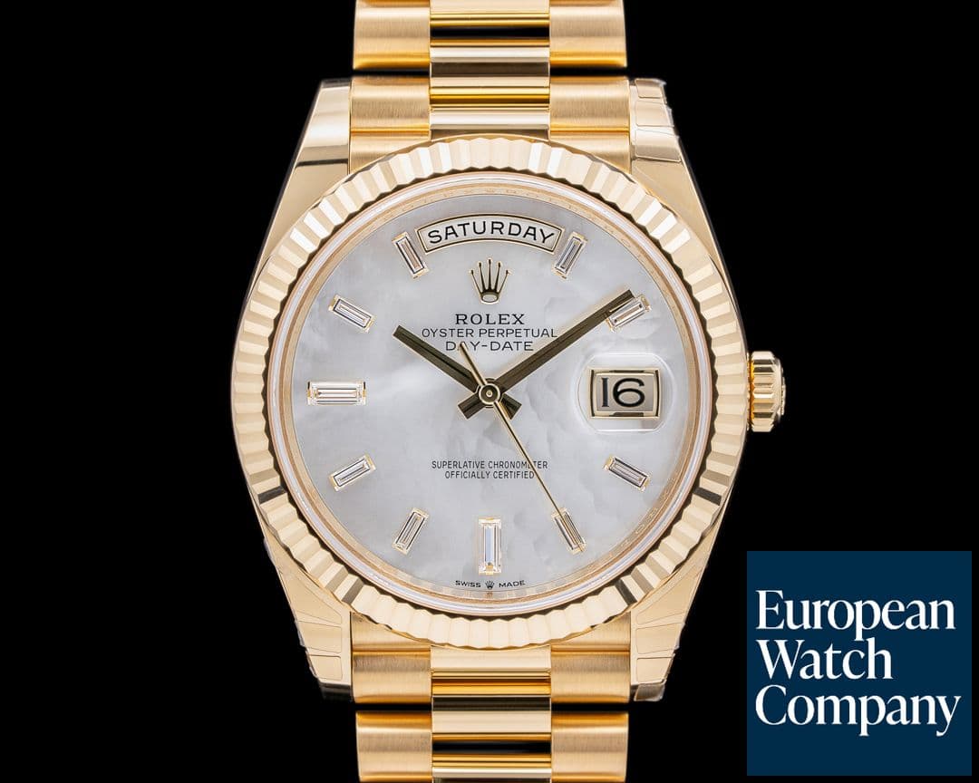 Image of Rolex Day Date Presidential MOP Baguette Dial / Yellow Gold 2024 UNWORN