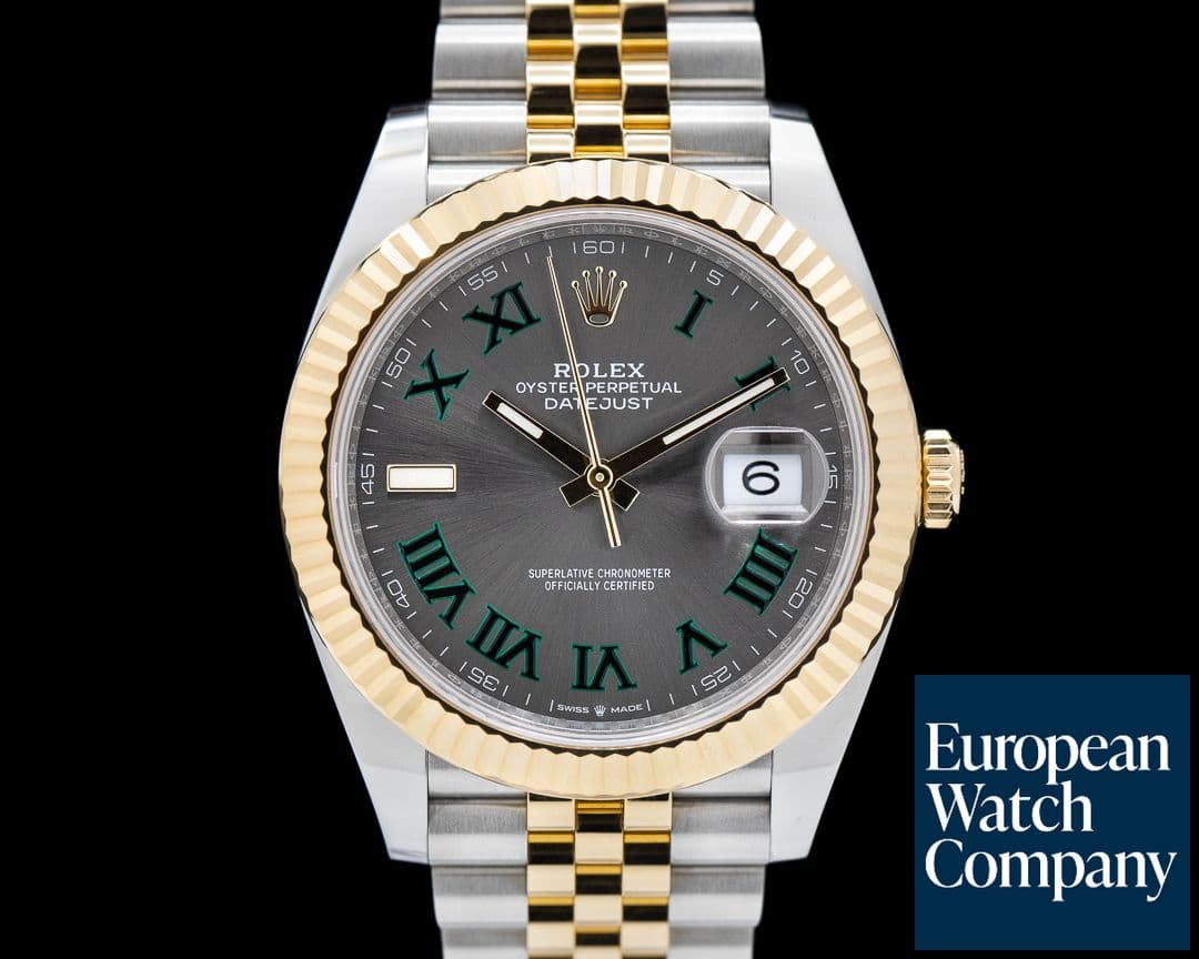 Image of Rolex Datejust 41 126333 Wimbledon Slate Roman Dial 18k/SS 2023