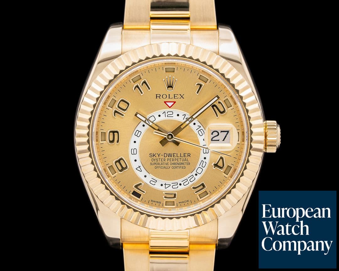 Image of Rolex Sky Dweller 18K Yellow Gold / Champagne Dial 