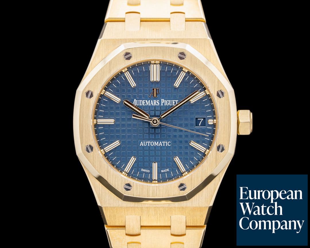 Image of Audemars Piguet Royal Oak 15450BA Blue Dial 18K Yellow Gold