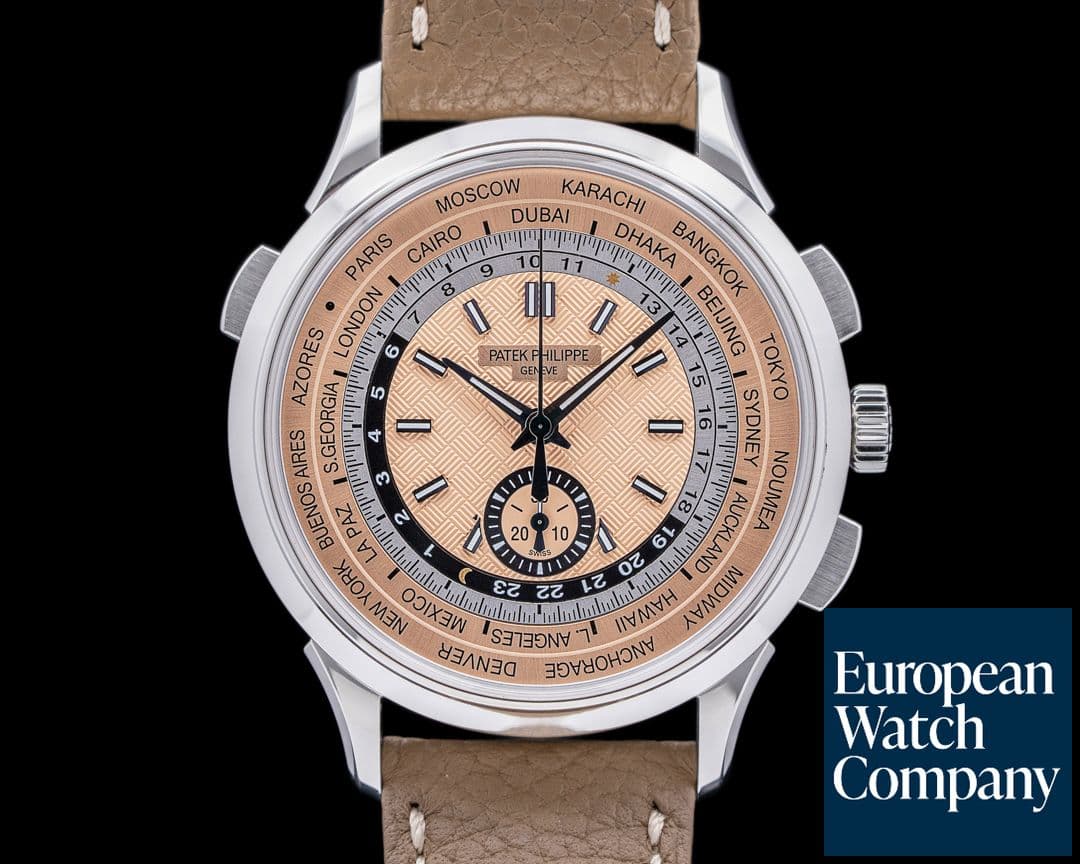 Image of Patek Philippe World Time 5935A Chronograph SS Salmon Dial