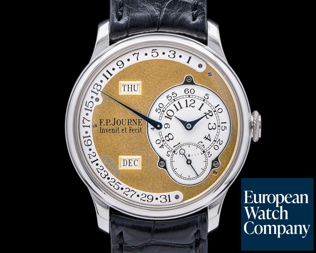 Image of F. P. Journe Octa Calendrier Platinum / Yellow Gold Dial 38MM BRASS MOVEMENT