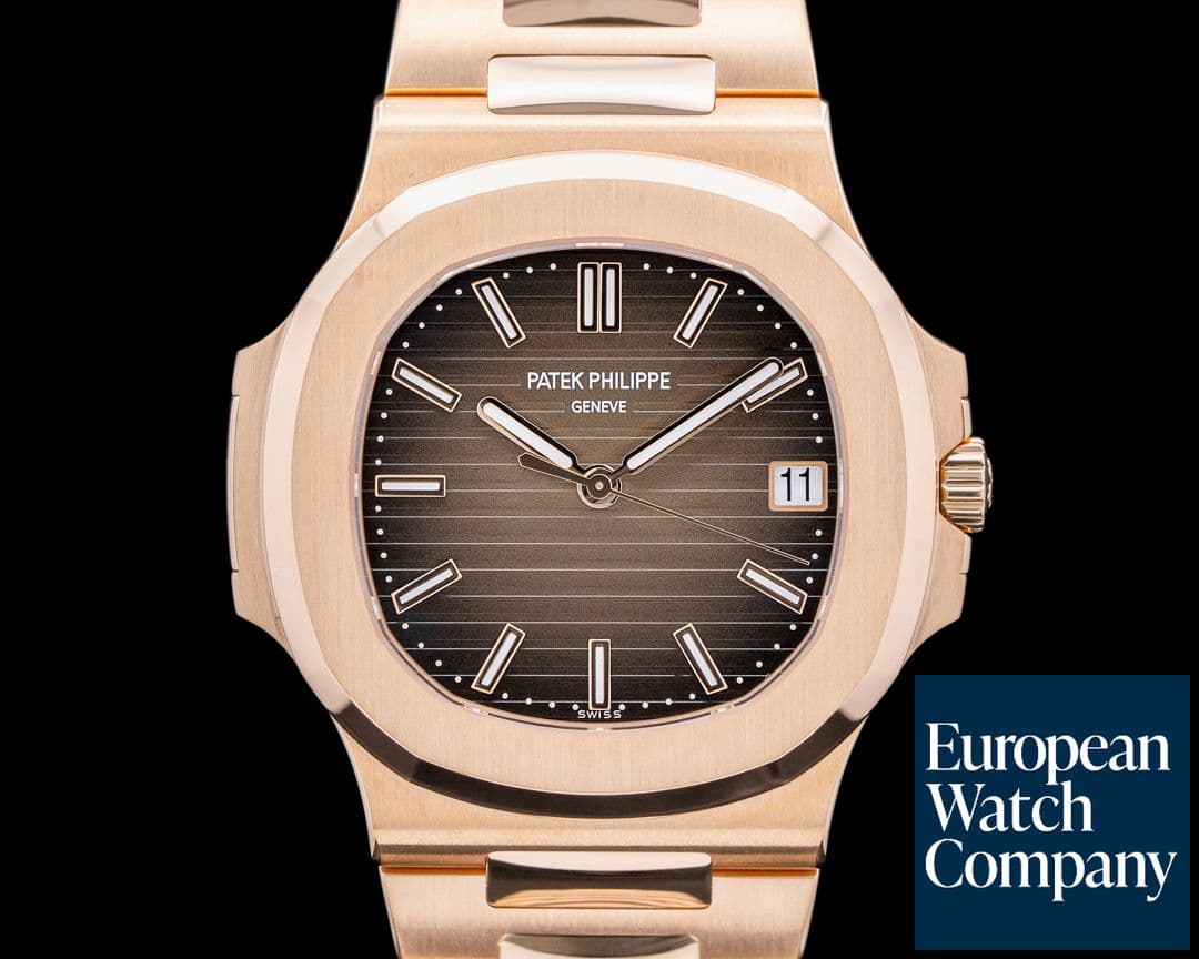 Image of Patek Philippe Jumbo Nautilus 5711R 18K Rose Gold Brown Dial / Bracelet