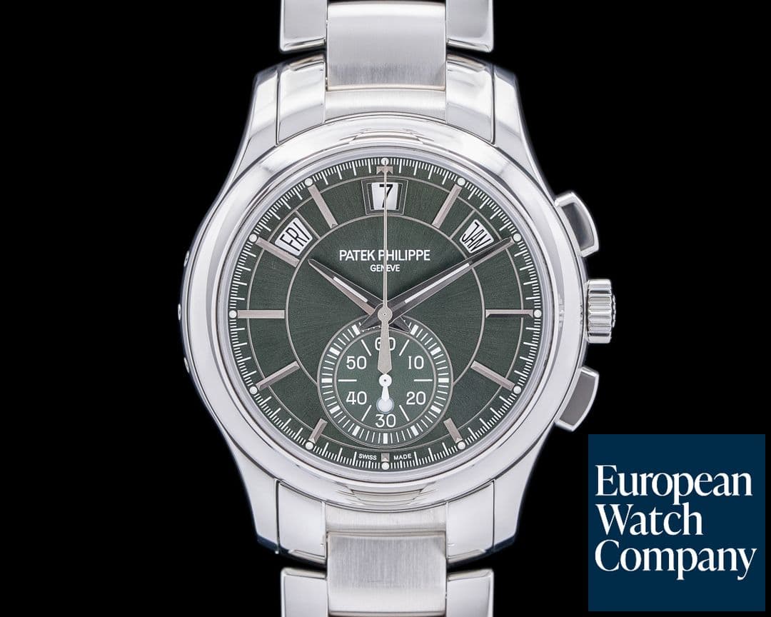 Image of Patek Philippe 5905/1A Chronograph Annual Calendar Green Dial SS 