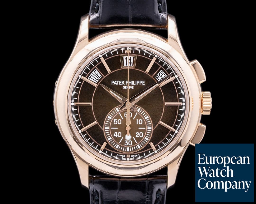 Image of Patek Philippe Chronograph Annual 5905R Calendar Rose Gold / Brown Dial