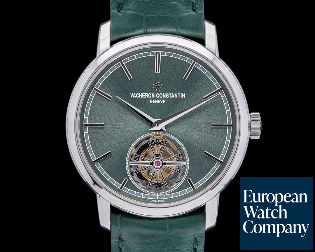 Image of Vacheron Constantin Traditionnelle Tourbillon Platinum RARE GREEN DIAL