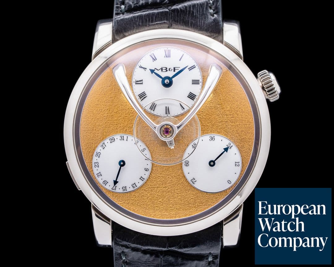 Image of MB&F Legacy Machine SPLIT ESCAPEMENT White Gold / Yellow Frost