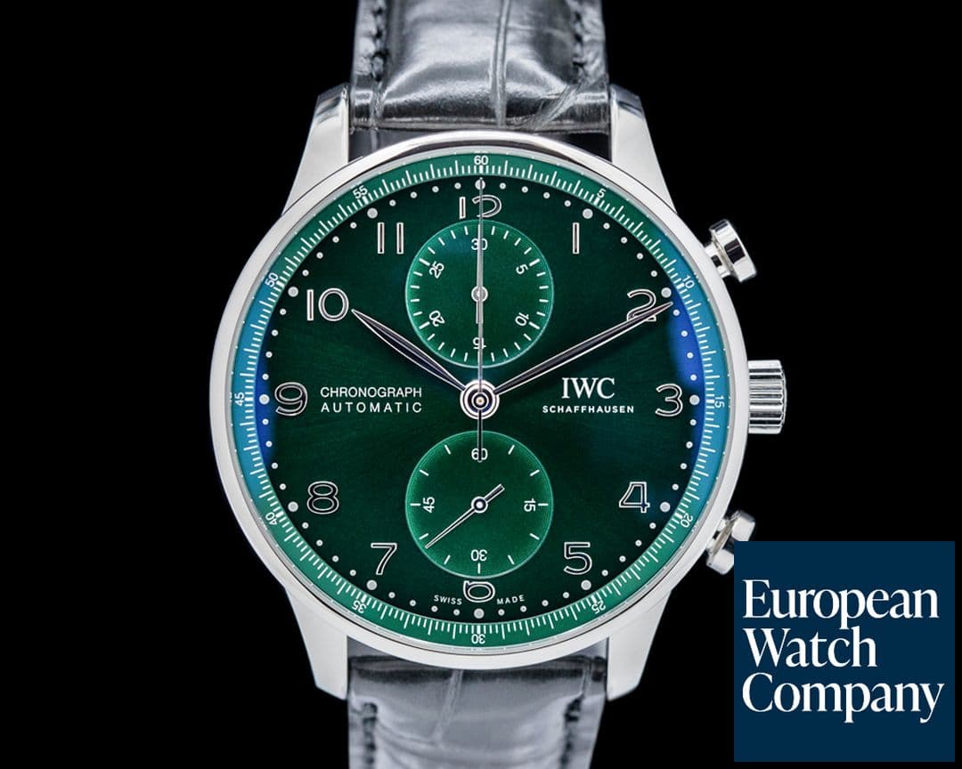 Image of IWC Portugieser Chronograph SS Green Dial 2023