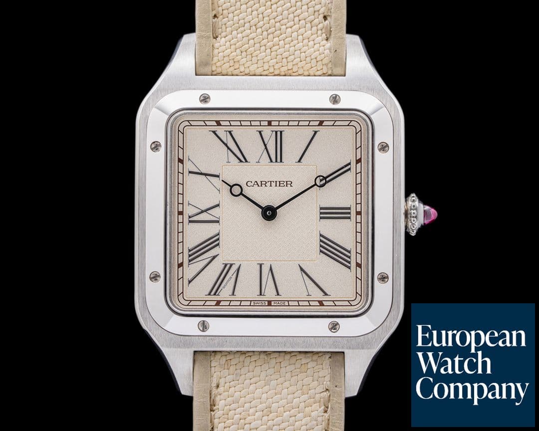 Image of Cartier Santos Dumont XL "La Demoiselle" Platinum LIMITED / Matching Cuff Links