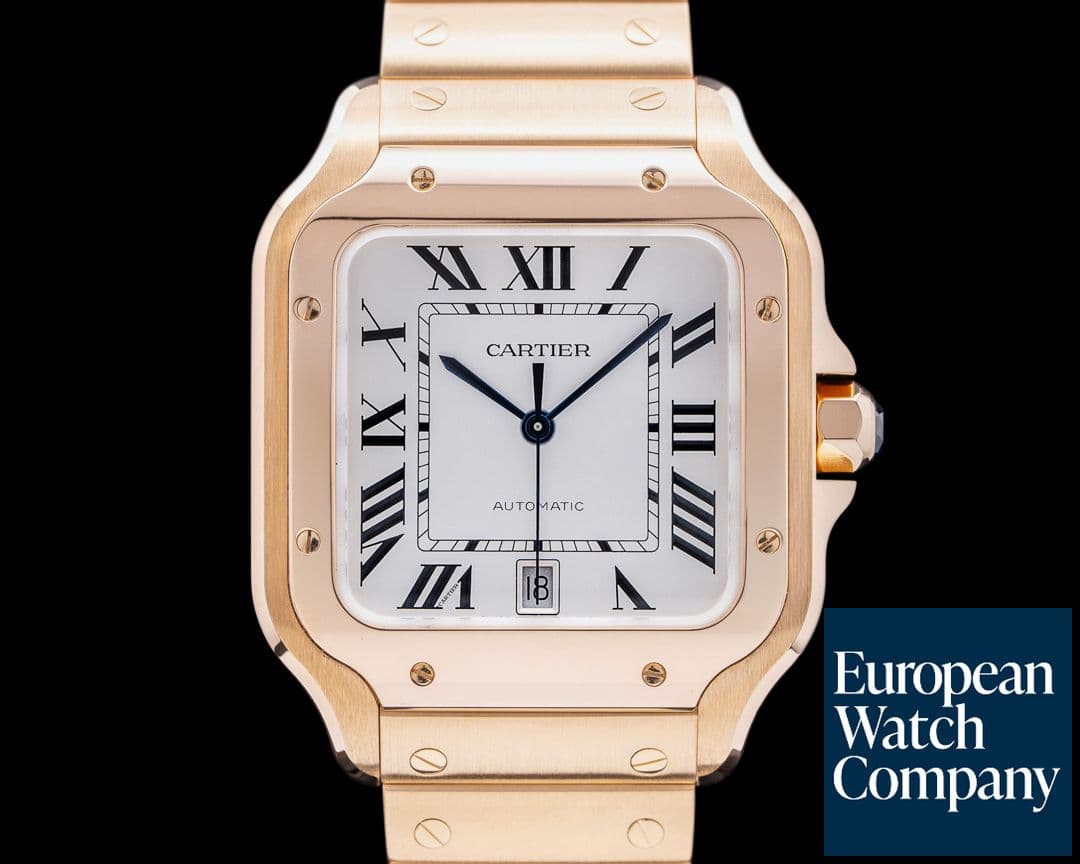 Image of Cartier Santos Large 18K Rose Gold Automatic 2023