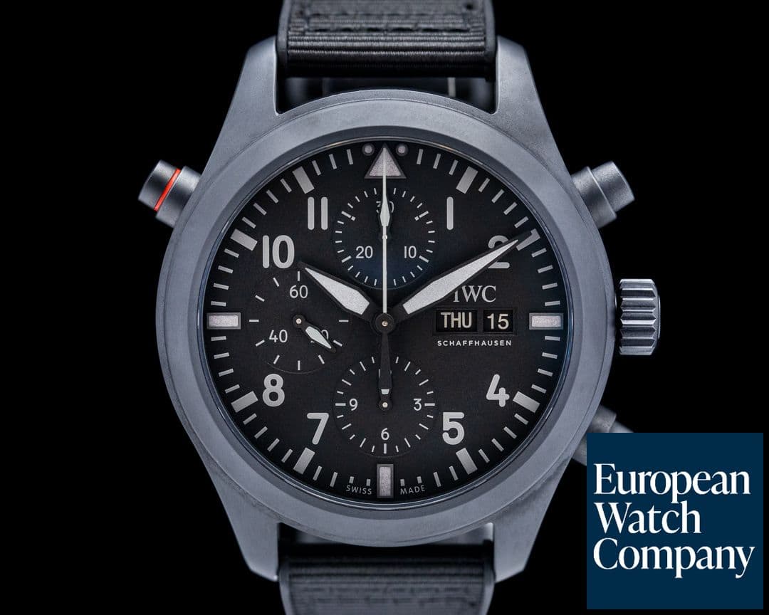 Image of IWC Pilot Double Chronograph Top Gun Ceratanium