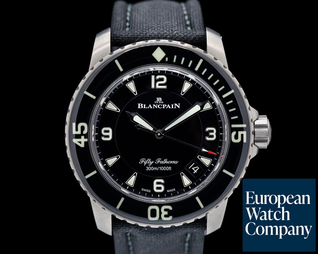 Image of Blancpain Fifty Fathoms / Black Dial Titanium