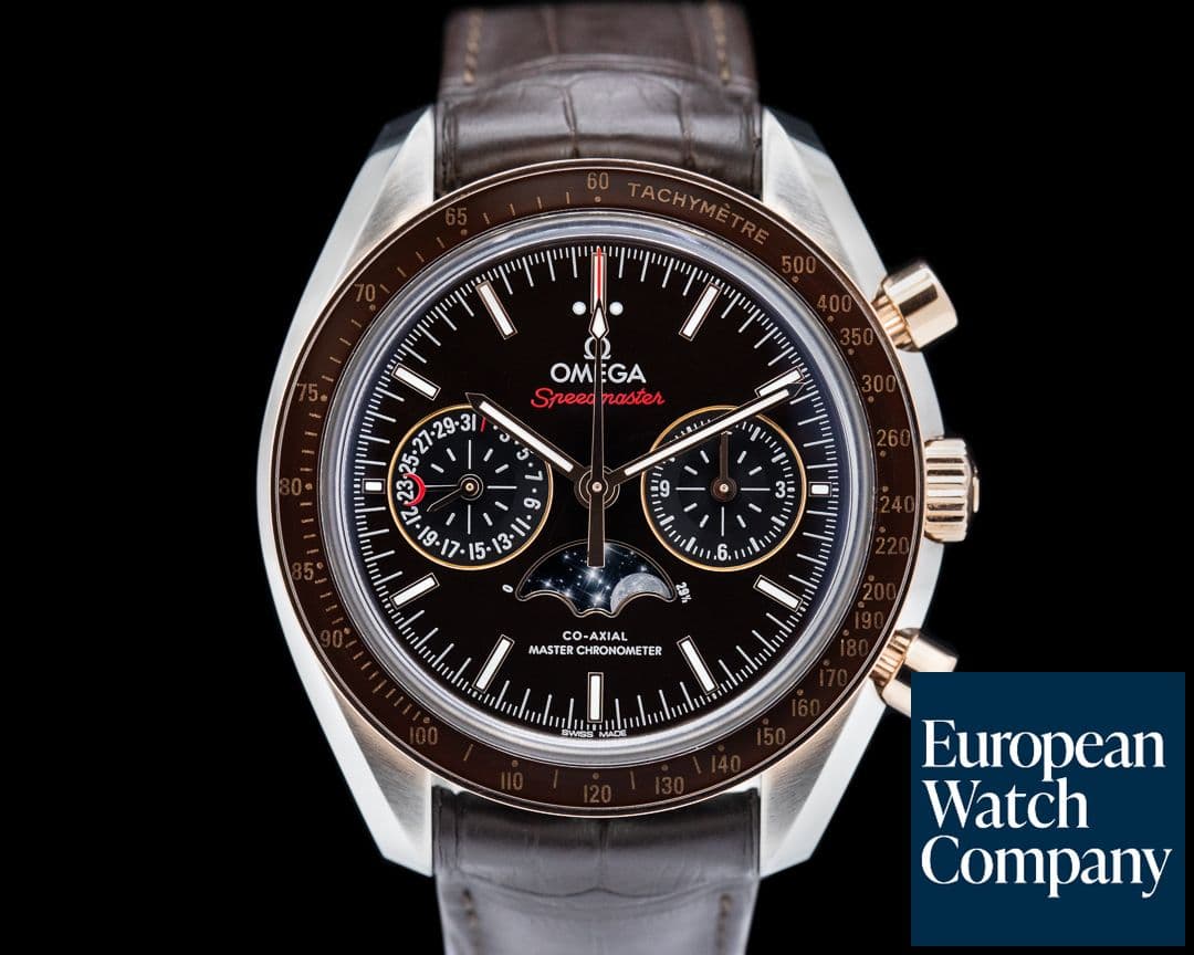 Image of Omega Speedmaster Automatic Moon Brown Dial / SS and Sedna Gold