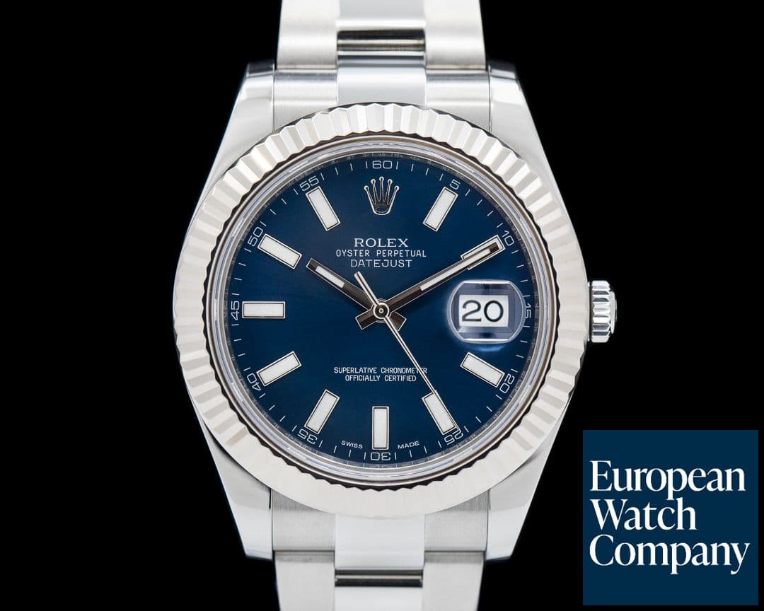 Image of Rolex Datejust II White Stick Blue Dial SS