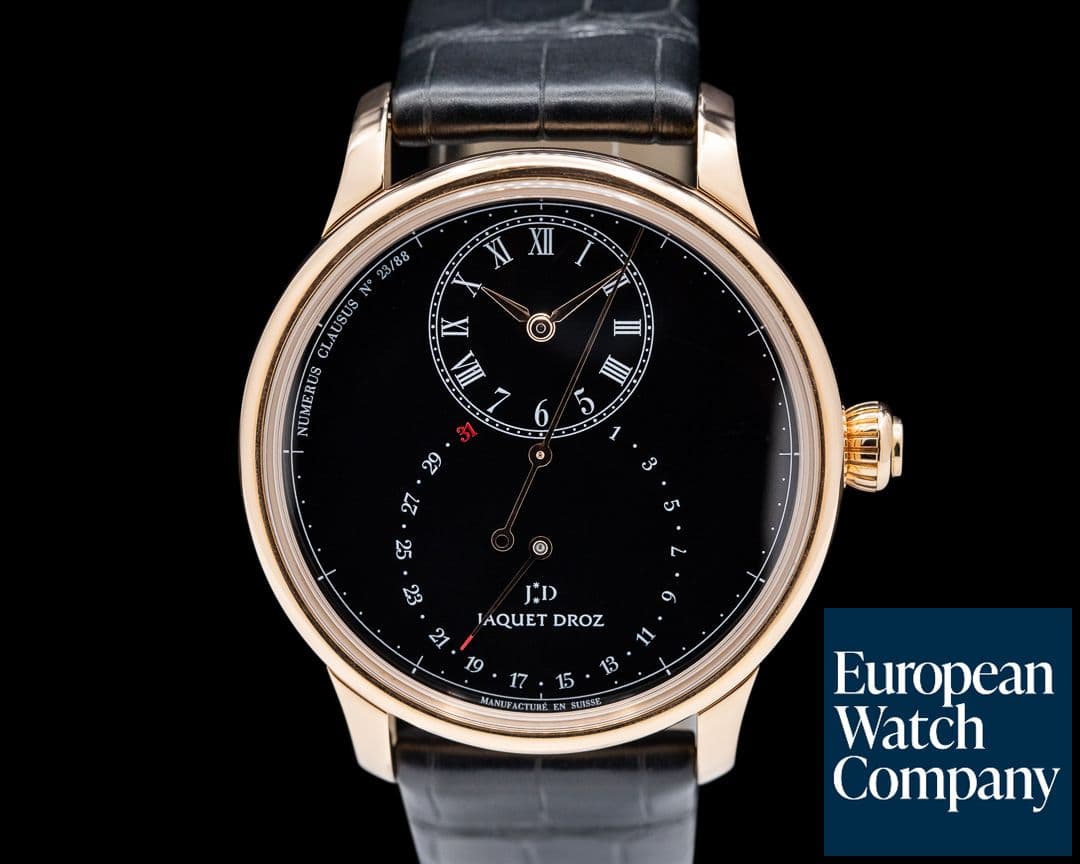 Image of Jaquet Droz Grande Seconde Deadbeat Automatic 18k RG Black Dial