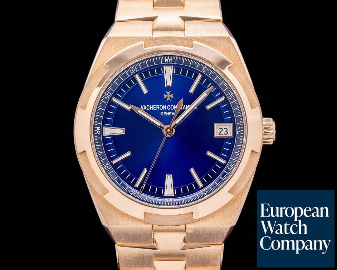 Image of Vacheron Constantin Overseas 4500V/110R Automatic 41mm Blue Dial Rose Gold