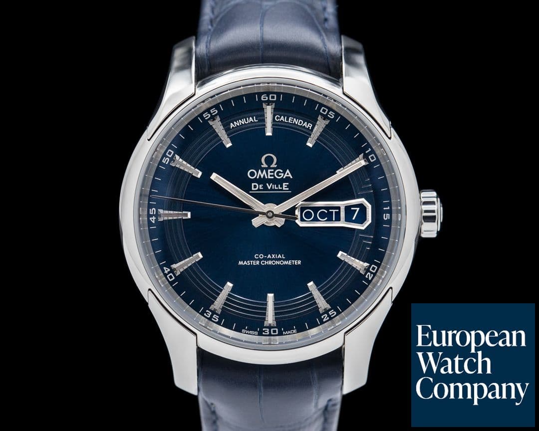 Image of Omega DeVille Hour Vision Annual Calendar Co Axial Chronometer SS / Leather