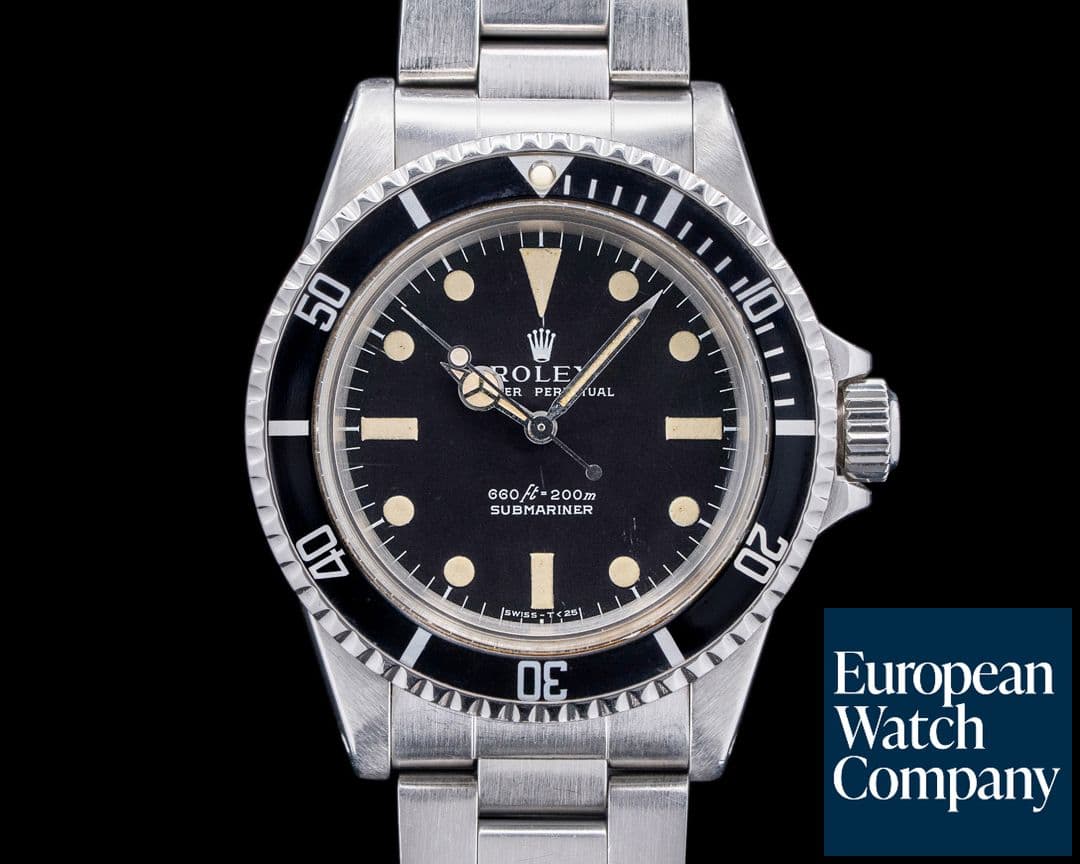 Image of Rolex 5513 Vintage Submariner SS Black Serif Matte Dial Circa. 1978