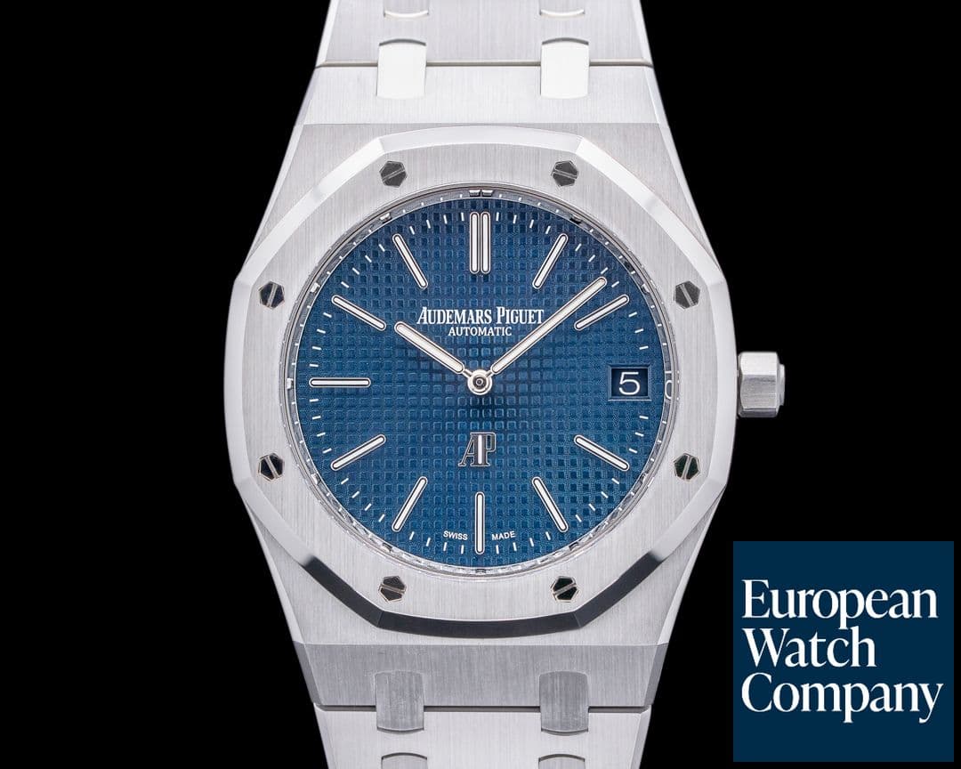 Image of Audemars Piguet Royal Oak Extra Thin "50th Anniversary" Blue Dial SS 16202ST