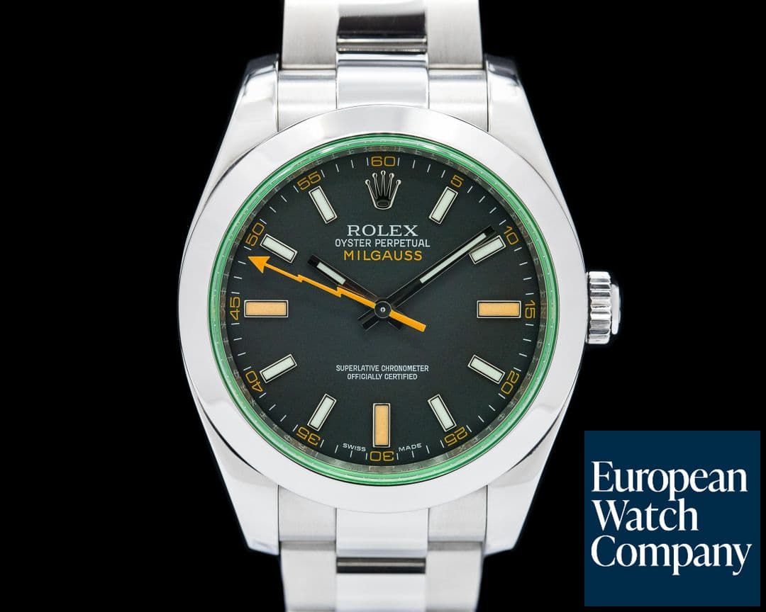 Image of Rolex Milgauss 116400V SS Black Dial Green Crystal 2011